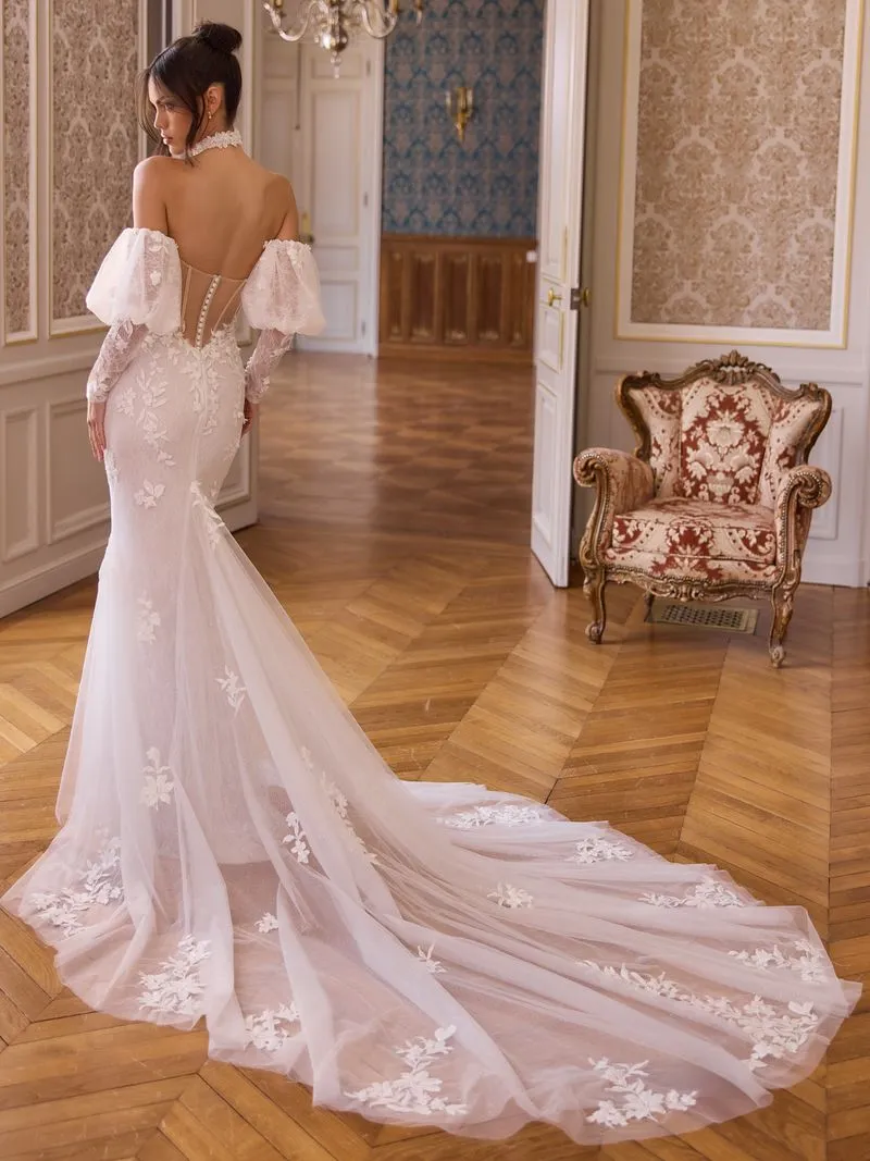 Brautkleid Vintage/Boho: Brautkleid Flared Lace