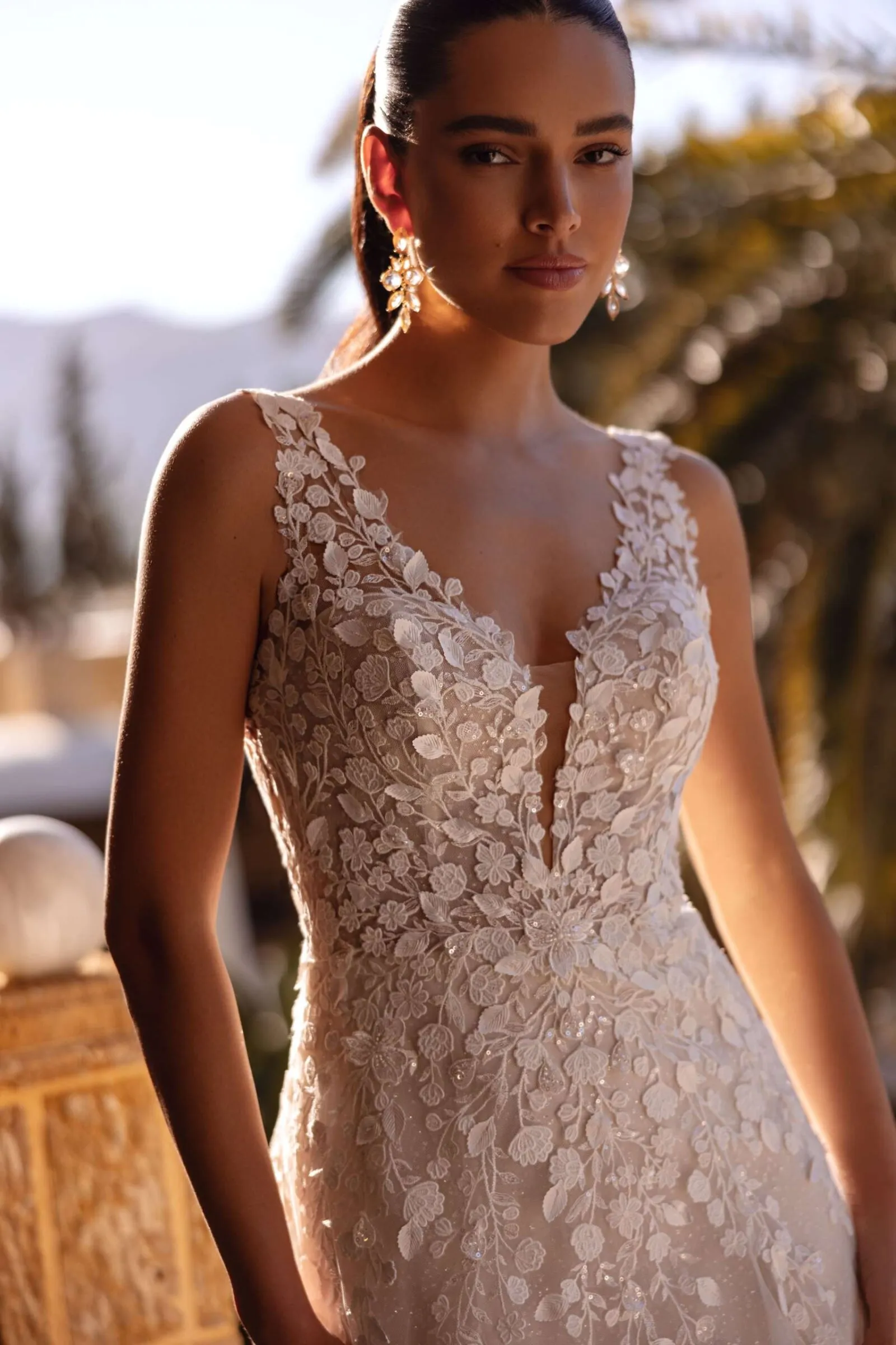 Brautkleid Vintage/Boho: Romantic A Linie Front View