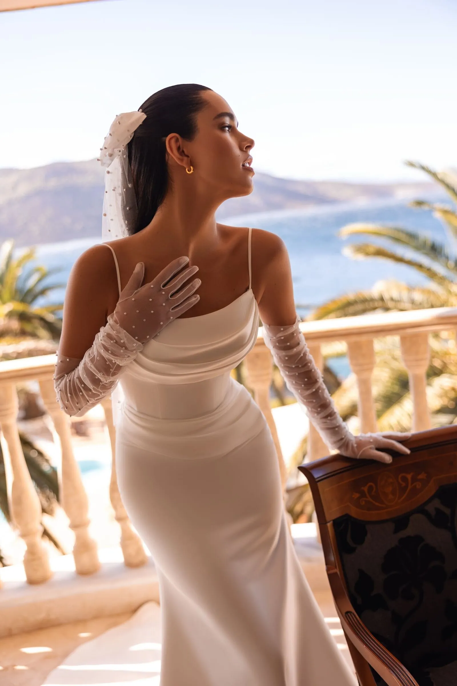 Brautkleid Clean Chic: Classic Flared Ivory Mikado Satin