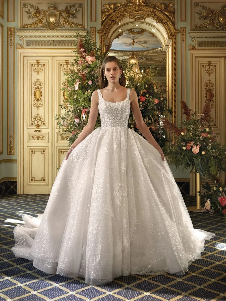 Brautkleid Luxusbraut: Bridal Dress Style Ballgown Princess Style Beading, Lace Sparkle Tulle