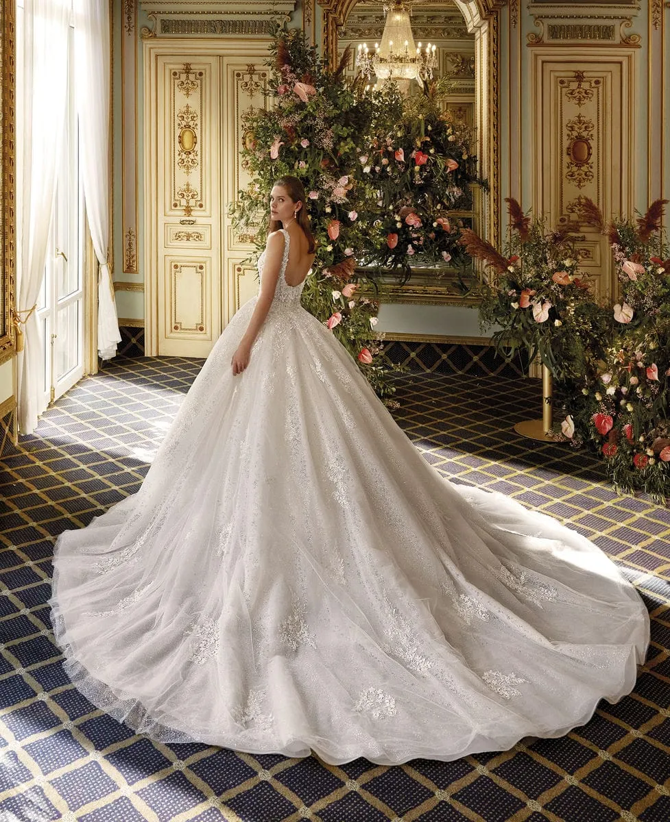 Brautkleid Luxusbraut: Bridal Dress Style Princess Ball Gown Beading, Lace, Sparkle Tulle