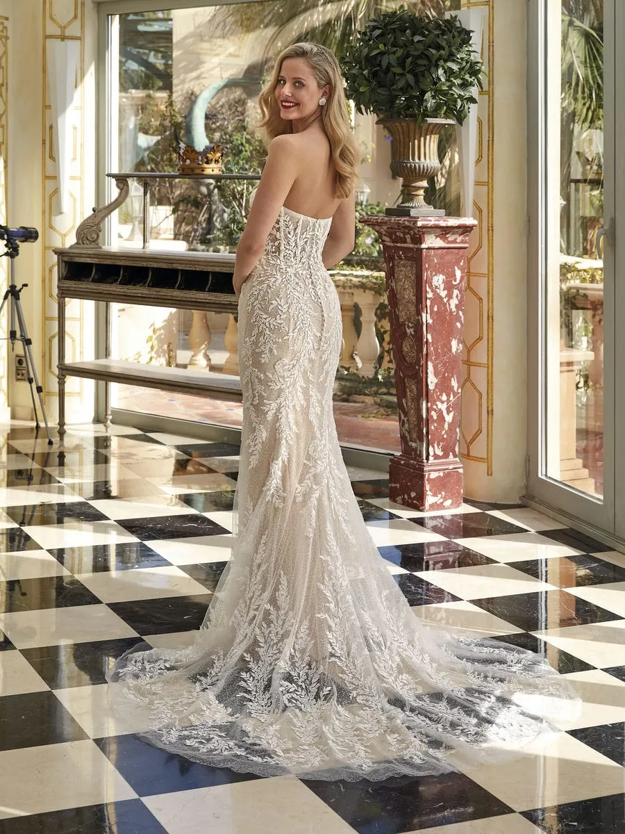 Brautkleid Luxusbraut: Bridaldress Flared Boho Romantic Ivory Sheer