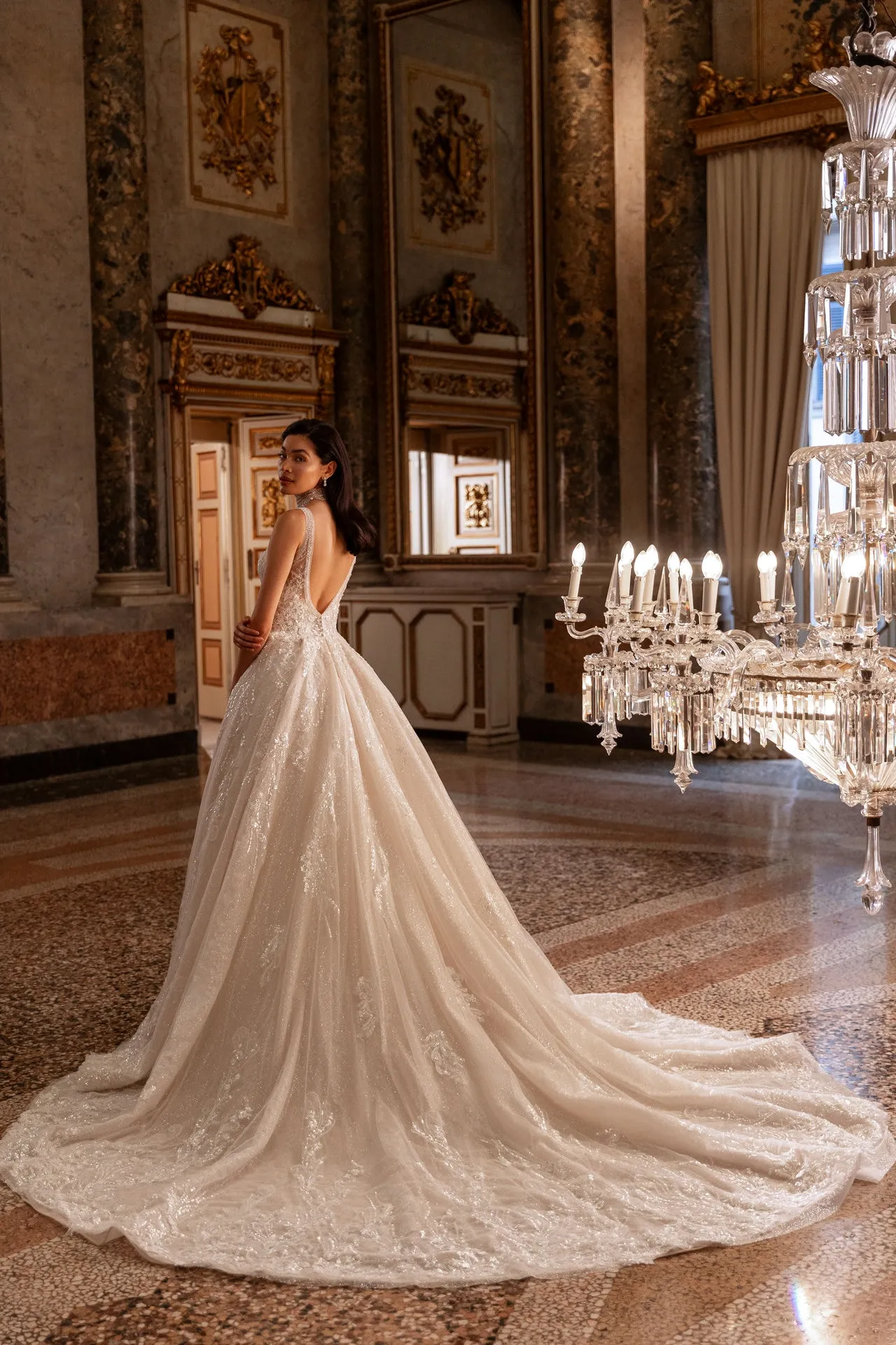 Brautkleid Luxusbraut: Luxury Bridal Dress Ivory Style Glam, Princess Beaded Lace, Sparkling Tulle