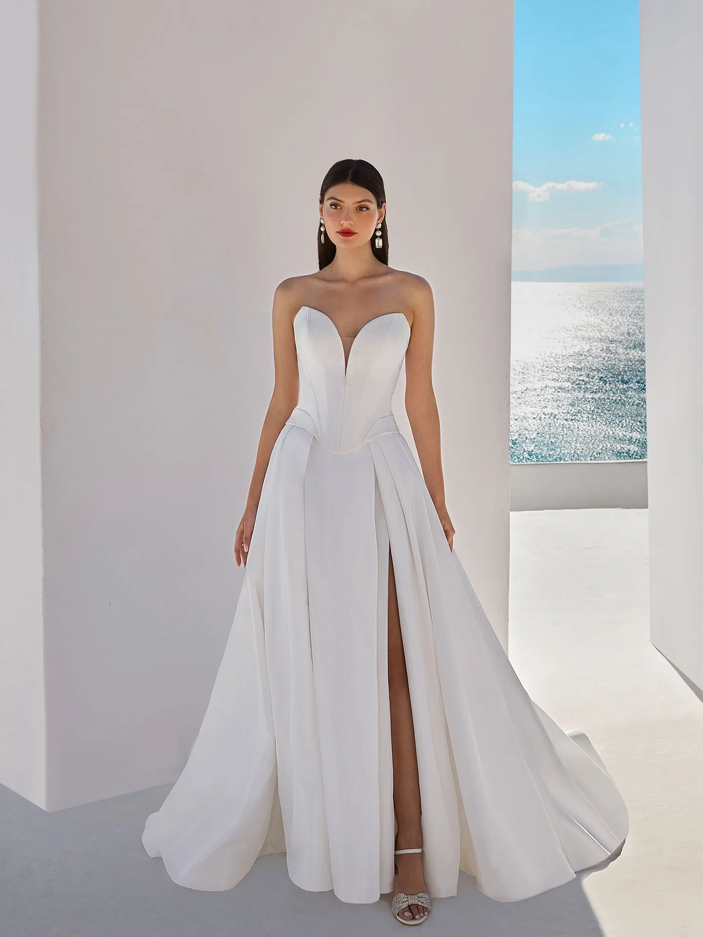 Brautkleid Mix and Match: Classic Simple A Linie Ivory Skirt And Top Mikado