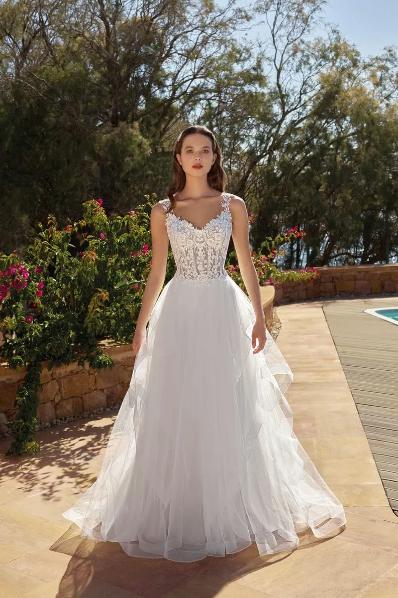 Standesamtkleid: A Linie Romantic Embroidery Lace