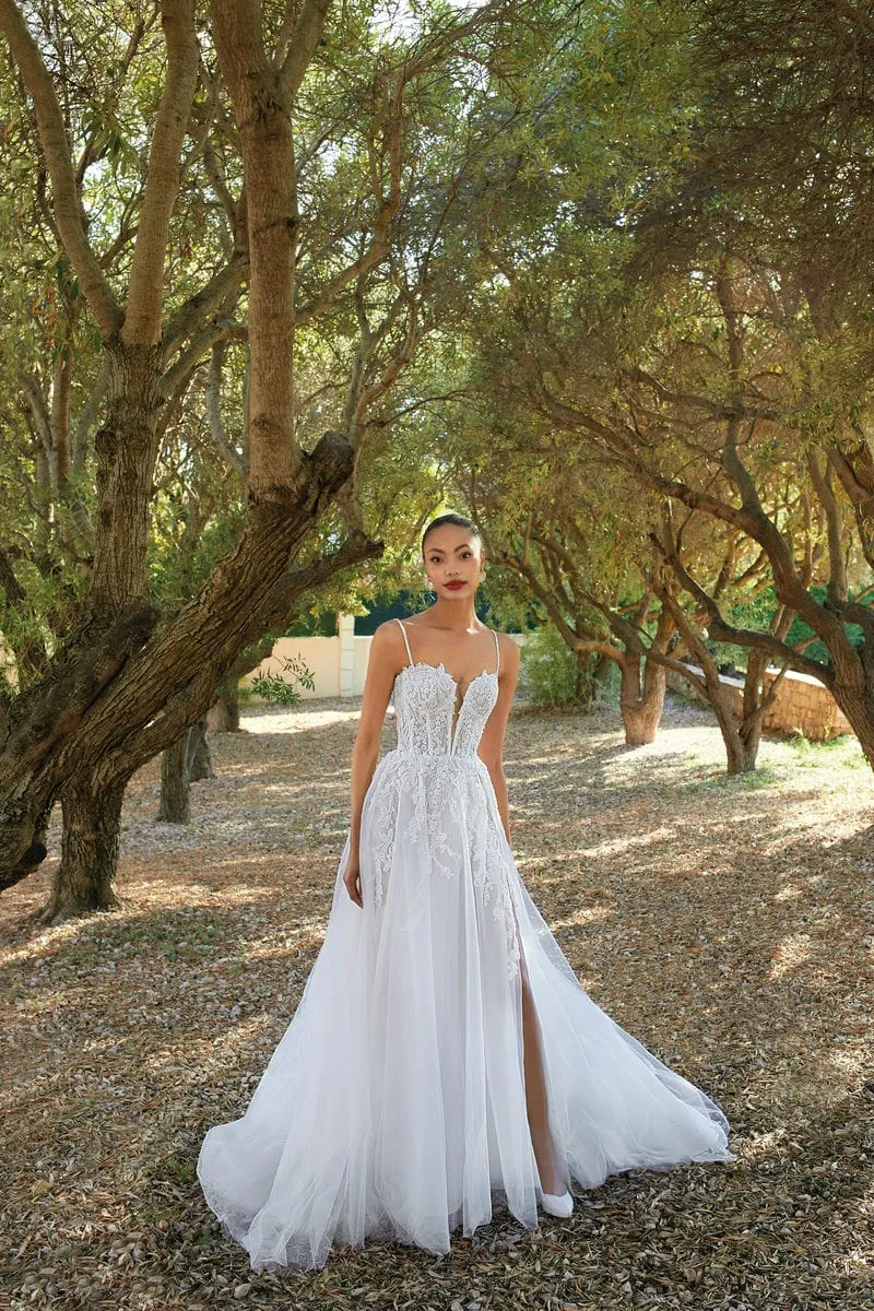 Standesamtkleid: A Linie Romantic Ivory Tulle Lace