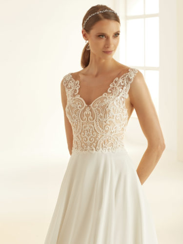 Brautkleider Bianco Evento 2020 PANDORA Nude Bianco Evento Bridal Dress 2 Brautmode Nauheim