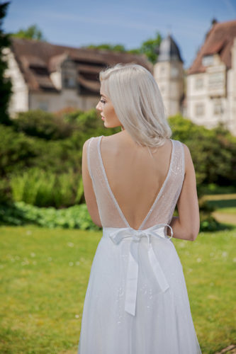 Langes Standesamtkleid Ivory Kollektion 2020 A7201 A7202 1 Brautmode Nauheim