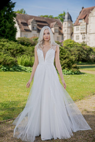 Langes Standesamtkleid Ivory Kollektion 2020 A7201 A7202 4 Brautmode Nauheim