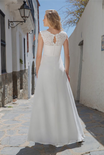 Langes Standesamtkleid Ivory Kollektion 2020 A7227 5 Brautmode Nauheim