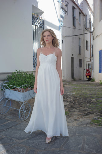 Langes Umstandskleid Ivory Kollektion 2020 A7217 5 Brautmode Nauheim