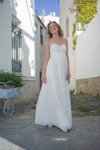 Langes Umstandskleid Ivory Kollektion 2020 A7217 6 Brautmode Nauheim