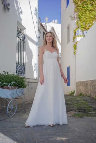 Langes Umstandskleid Ivory Kollektion 2020 A7217 7 Brautmode Nauheim