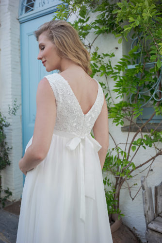 Langes Umstandskleid Ivory Kollektion 2020 A7219 1 Brautmode Nauheim