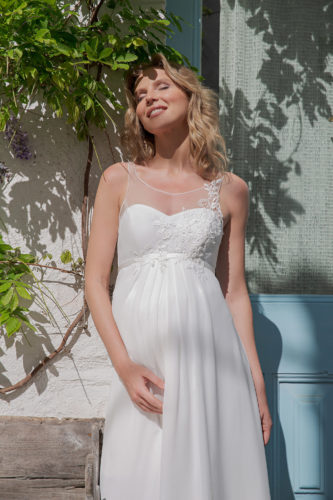 Langes Umstandskleid Ivory Kollektion 2020 A7221l Brautmode Nauheim