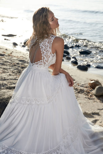 Herve Paris 2020 Boho Vintage Brautkleid Terssac B CU Brautmode Nauheim