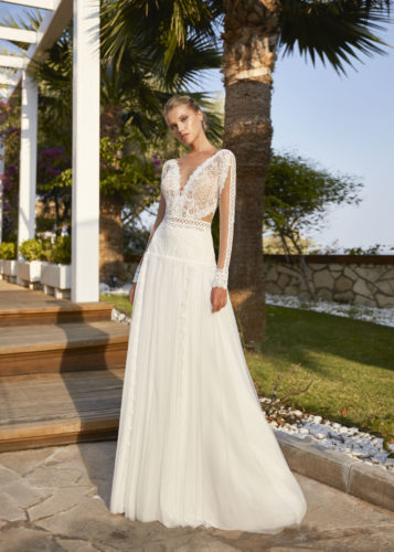 Herve Paris 2021 Vintage Brautkleid Vitrac Afront 7702 Brautmode Nauheim