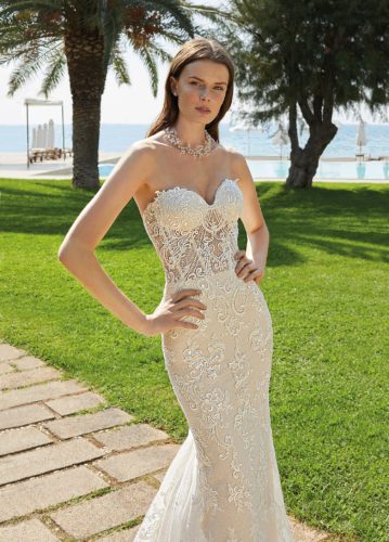 Destination Romance 2021 Vintage Brautkleid DR318 2 Brautmode Nauheim